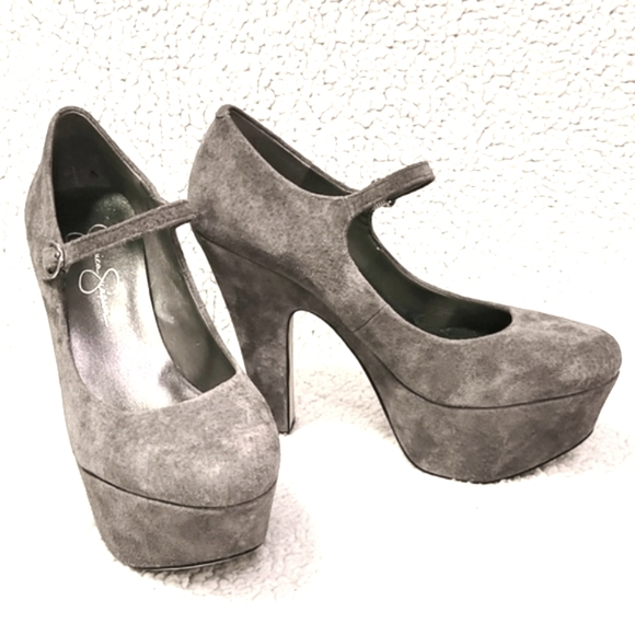 Jessica Simpson Gray Platform Mary Jane - size 7 - Picture 4 of 5